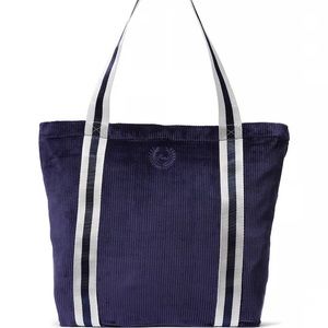 VS PINK Blue Ribbed Velour Tote